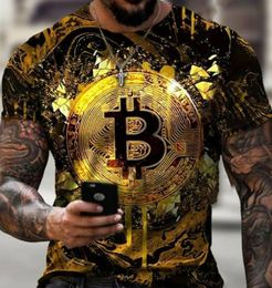 Men's T-Shirts TShirt Crypto Currency Traders Gold Coin Cotton Shirts9635014