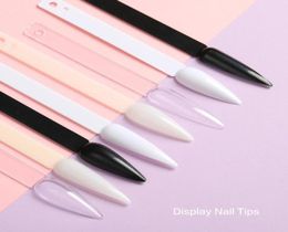 False Nails Display Tips 40pcslot 2 Size 4 Colours Stiletto Faux Ongles Espositore Nail Wheel Clear Tip Showing Shelf Salon4755444