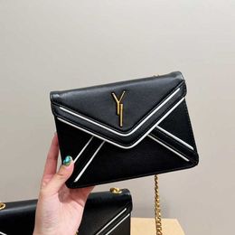 shoulder bag designer hands women chain messenger s Fashion Letters Print Leather Square crossbody lady black purse 230220