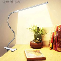 Desk Lamps LED Table Lamp Bedside Bed 360Folding Clamp Study Stand Adjustable Lampara USB Powered Eye Protection Desk Light For Bedroom Q231104