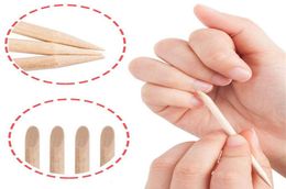 100Pcs Orange Wood Nail Sticks Double Sided Multi Functional Cuticle Pusher Remover Manicure Pedicure Tool255D3756659