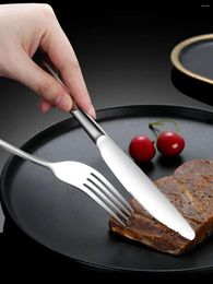 Dinnerware Sets Traditional Practical Stainless Steel Tableware Various Sizes Of Knife Fork Spoon Mirror Polished