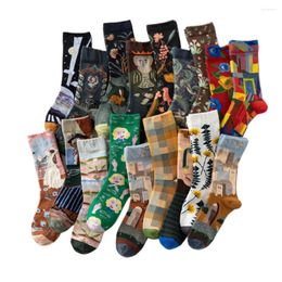 Women Socks Fashion Funny Illustration Vine Graffiti Painting Happy Soft Cotton Unisex Novelty Gift Dropship