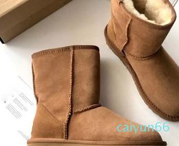 esigner Snow Ug Boots Australian Women Boot Tasman Bailey Dune Chestnut Winter Buckle Fur Snow Half Knee Short Lady Sheepskin And Wool Integrated Hair Slipper