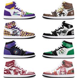New diy classics customized shoes sports basketball shoes 1s men women antiskid anime cool fashion customized figure sneakers 36-48 306696