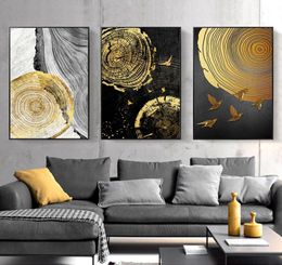 Abstract Tree Rings Poster Nordic Canvas Painting Prints Wall Art Minimalist Pictures and Poster for Living Room Decoration4145950