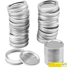 NEW Drinkware Lid 70MM86MM Regular Mouth Bands SplitType Leakproof for Mason Jar Canning Lids Covers with Seal Rings DHL
