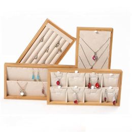 Jewelry Stand Mordoa Portable Wood Fresh And Simple Earrings Necklace Ring Mtifunction Storage Box/Stand Drop Delivery Packag Dhgarden Dhrww