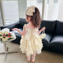 Girl Dresses Fashion Baby Princess Sling Dress Infant Toddler Child Sleeveless Summer Cake Vestido Butterfly Frocks Clothes 2-6Y
