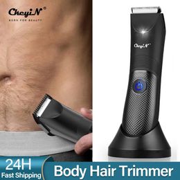 Hair Trimmer Electric Groin Men's Body Grooming Clipper Pubic Epilator Ceramic Blade Waterproof Male Hygiene Razor Safe Shaver 231102