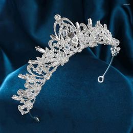 Hair Clips Fashion Handmade Crystal Wedding Crown Bridal Headpiece Women Rhinestone Tiaras Bride Party Accessories