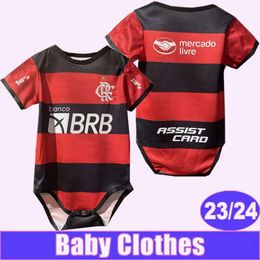 Qqq823 24 Flamengo Gabi Baby Clothes Soccer Jerseys Pedro E.ribeiro De Arrascaeta Fabricio B. Home Football Shirts Short Sleeve