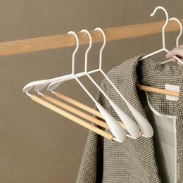 Hangers Racks 5-piece iron clothes rack for clothing wide slip resistant design wooden coat stable organizer storage rack 230403