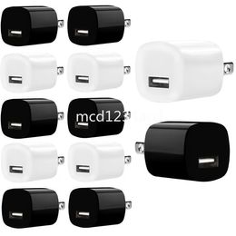 5V 1A US Ac Home travel Wall charger plug adapter for iphone samsung htc xiaomi white black High quality phone chargers M1