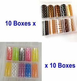 20boxes LOGO Brand Designs Nail Ar Foils GLITZY Transfer Foil Sticker Stickers Decals Wrap Nail Tip Decoration Adhesive Craft Shin8524105