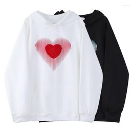 Women's Hoodies Love Hooded Drawstring Thin White Sweater Women Spring Autumn Design Sense College Style Loose Long-sleeved Casual Female