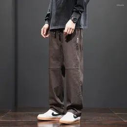 Men's Pants Autumn Clothing Fashion Wide Leg Mens Loose Fitting Sports Straight Tube American High Street Cotton Man