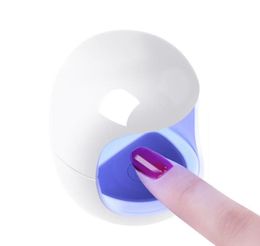 6W Portable Mini Nail Gel Lamp Creative Nail Dryer LED UV Lamp One Finger Light Curing Egg Shape Electric Nail Dryer Machine5219060