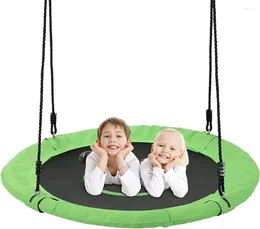 Camp Furniture Tree Swings For Kids Outdoor 40 Inch Diameter 600lb Weight & Adjustable Hanging Ropes Great Playground Swing