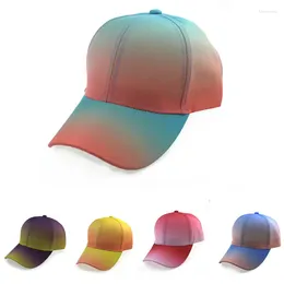 Ball Caps Spring Summer Gradient Ramp Baseball Cap Women Beach Sun Hats Men's Caual Outdoor Trucker Snapback