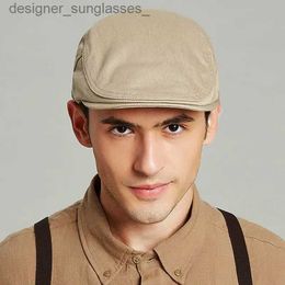 Berets 2022 Spring and Summer Cotton Back Wear Ivy Hat for La Big Head Man Newsboy C Plus Size Beret 55-58cm 59-61cmL231103