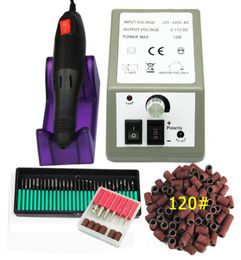 Professional Electric Nail Drill Machine Set Nail Art File 36 Bits 120quot Sanding Band Acrylic Nail Art Equipment Tool Cutter k4405452