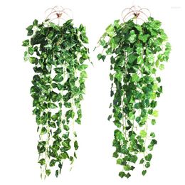 Decorative Flowers 2.1M Artificial Plants Home Decor Green Silk Hanging Vines Fake Leaf Garland Leaves Diy For Wedding Party Room Garden