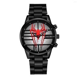 Wristwatches Men's Steel Band Watch Spider Web Fashion Trend Cool Alloy