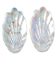 Nail Art Shell Glass Plate Mermaid Dish for Small Trinke Fancy Jewellery Storage Plates Tray Ring Trinket Showcase Wedding Decoratio3282245