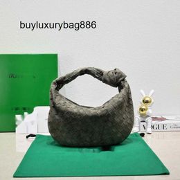 Jodie Handbag Deerskin Woven Bag Bottegss 2023 Spring/Summer Knot Bun Crescent Female Dumpling High Grade Feeling Cow Horn Selling Handbag Weaving Hand Fold