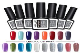 LEMOOC 8ml Nude Pink Series Nail Gel Polish Pure Colour Soak Off LED UV Gel Varnish Long Lasting Nail Art Lacquer3444239