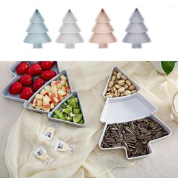 Decorative Figurines 1 Pc Christmas Tree Serving Trays Appetiser Snack Dishes Fruit Containers Plates For Dessert Candy Seasoning Sugar (
