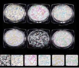 6 Colors Chameleon Chrome Nail Powder 6 Boxes Chameleon Flakes Art Magic Effect Multi Chrome Ultra Fine Glitter Powder5150687