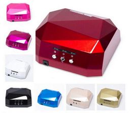 Professional 36W 110V220V LED Lamp Nail Dryer Diamond Shaped Long Life Fast Dry 24w LED 12w CCFL Cure For UV nail gel2115823