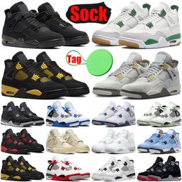 Green Pine 4 4s basketball shoes for men women Red Thunder Cement Seafoam Military Black cats Canvas shoe Midnight Navy White Oreo mens trainers sneakers