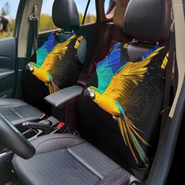 Car Seat Covers Colored Bird Animal Universal Front Vest Cover 2Pcs Slip-Resistant Easy To Install Accessories Fit Trucks