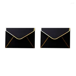Gift Wrap 100Pcs Mini Envelopes Card For Personalized Cards Wedding Or Place Black