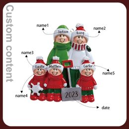 Christmas Decorations Personalized Ornaments Custom Names Family Pendant Tree Of 28 Name 231102