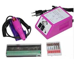 Professional Pink Electric Nail Drill Manicure Machine with Drill Bits 110v240VEU Plug Easy to Use9266172