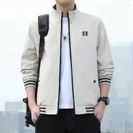 Men's Jackets KOLON SPORT Spring And Autumn Fashion For Men Long Sleeve Regular Coats Jacket Solid Daily Casual Bomber