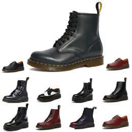 Stivali invernali in pelliccia di pelle Caviglia Mezza Blu navy rosso Bordeaux Stivaletti verdi triple nero bianco stivale da donna da uomo 36-44