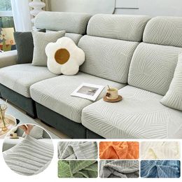 Chair Covers Jacquard Waterproof Resistant Seat Cushion Cover Elastic Grey Sofa For Living Room Furniture Protector Pets Kids Removabl