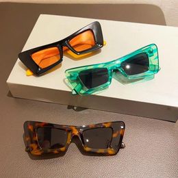Sunglasses Fashion Punk Big Cat Eye UV400 Sun Shade Men Hip Hop Butterfly Unique Colourful Outdoor Eyewear Women Trendy Glasses