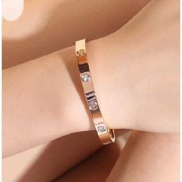 High end gold bracelet nail for men and women Non fading titanium steel clasp rose womens fashion classic wild net red light luxury small hand ornament