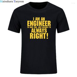 Men's T Shirts I AM AN ENGINEER Print Letter Summer T-shirts Short Sleeve Cotton Shirt Men Harajuku T-shirt Clothing