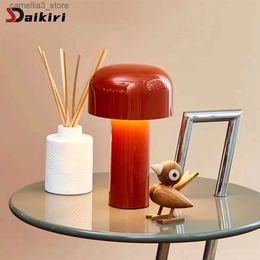 Desk Lamps LED Mushroom Table Lamp Modern Minimalist Design Decorative Lamp Wireless Touch With USB Charging Bedside Mushroom Table Lamp Q231104