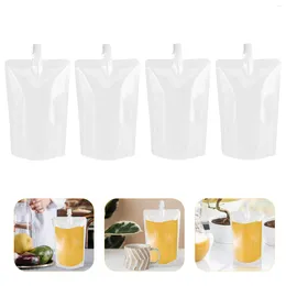 Hip Flasks 50 Pcs Clear Container Drink Pouches Dispenser Drinking Flask Bags Poly Disposable Rum