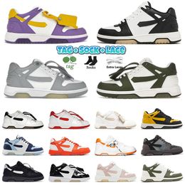 out of office sneaker women mens shoes designer shoes Black White Celadon Purple Yellow Mint Orange Lilac Navy Blue Grey White OOO Low Tops Calf Leather