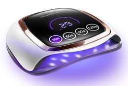 UV LED Nail Lamp, 168W LEDs Nails Dryer for Gel Polish with 4 Timer Settings, Auto Sensor and LCD Touch Sn9779600