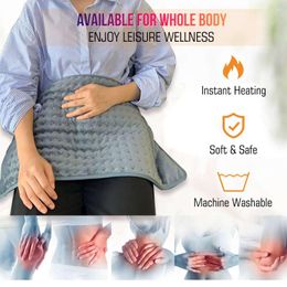 Blankets Hisome Electric Therapy Heating Blanket 4 Level Microplush Heat Mat Neck For Abdomen Stomach Waist Back Pain Relief Warmer Wrap